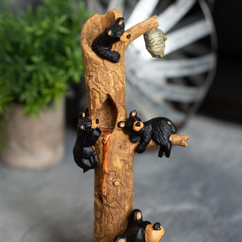 DEMDACO Bearfoots by Jeff Fleming Honey Tree Black Bear 9 x 3 Hand-cast Resin Tabletop Figurine Sculpture - Image 5